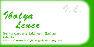 ibolya lener business card